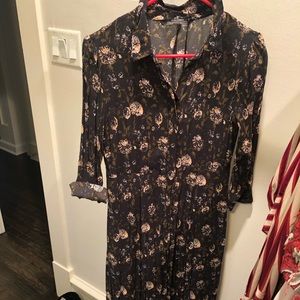 Black button down dress